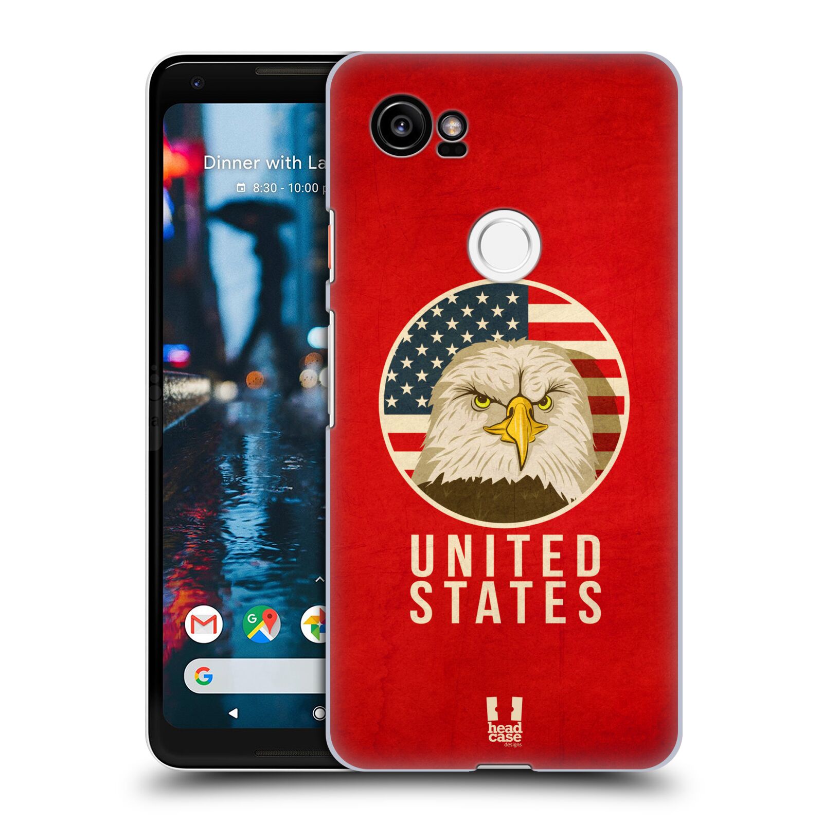 HEAD CASE plastový obal na mobil Google Pixel 2 XL vzor Patriotismus zvíře symbol USA OREL