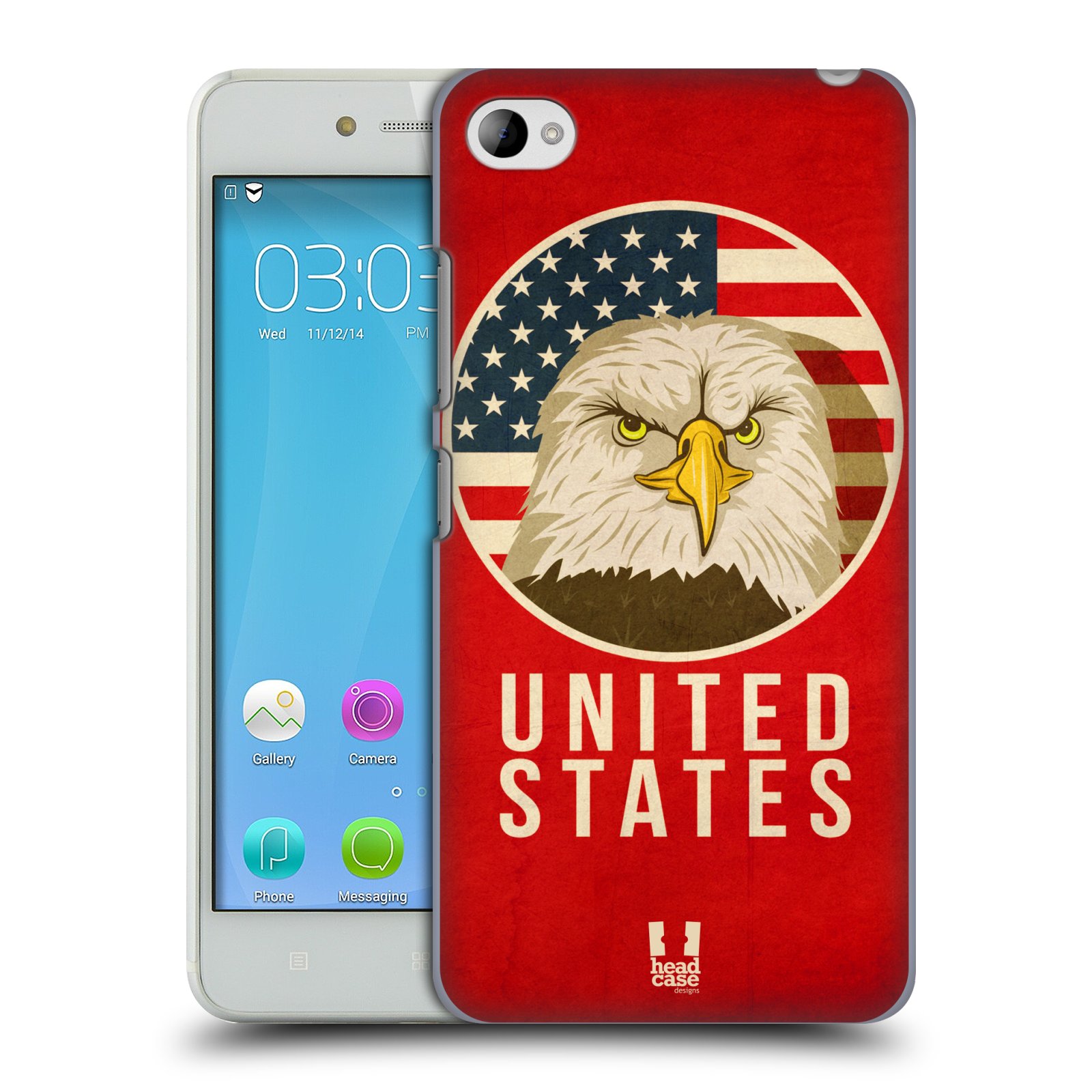 HEAD CASE pevný plastový obal na mobil LENOVO S90 vzor Patriotismus zvíře symbol USA OREL