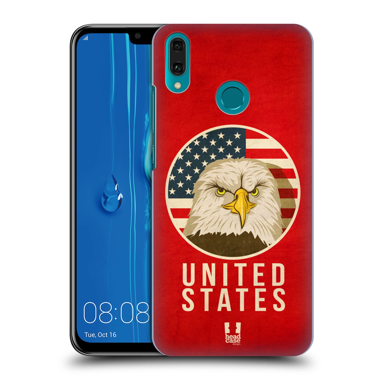 Pouzdro na mobil Huawei Y9 2019 - HEAD CASE - vzor Patriotismus zvíře symbol USA OREL