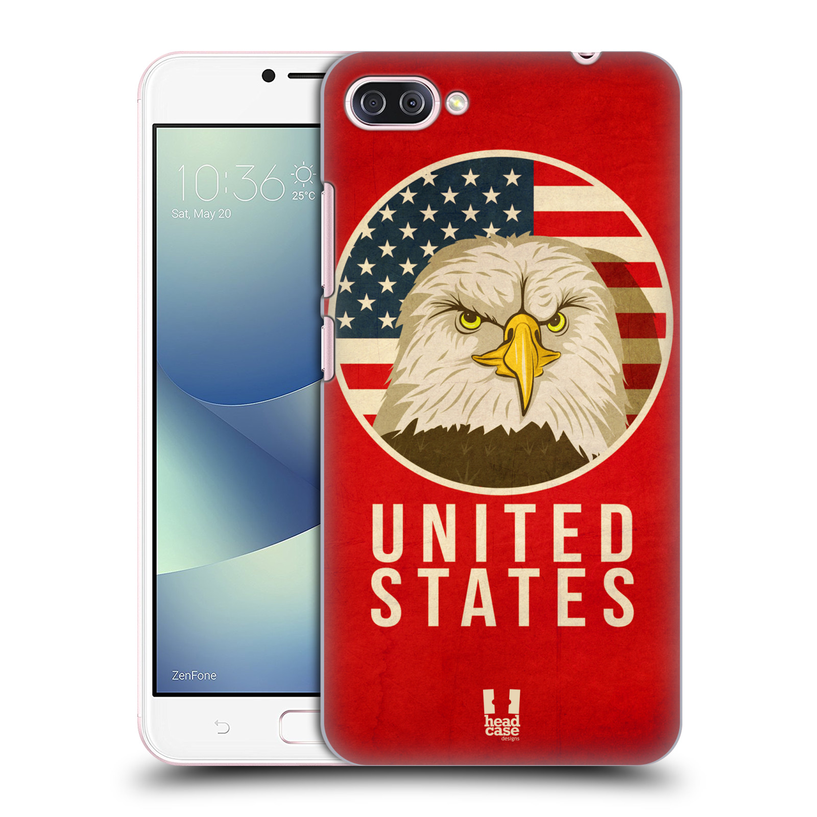 HEAD CASE plastový obal na mobil Asus Zenfone 4 MAX ZC554KL vzor Patriotismus zvíře symbol USA OREL