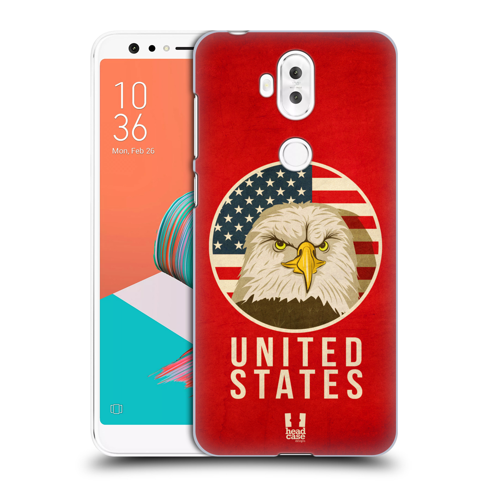 HEAD CASE plastový obal na mobil Asus Zenfone 5 LITE ZC600KL vzor Patriotismus zvíře symbol USA OREL
