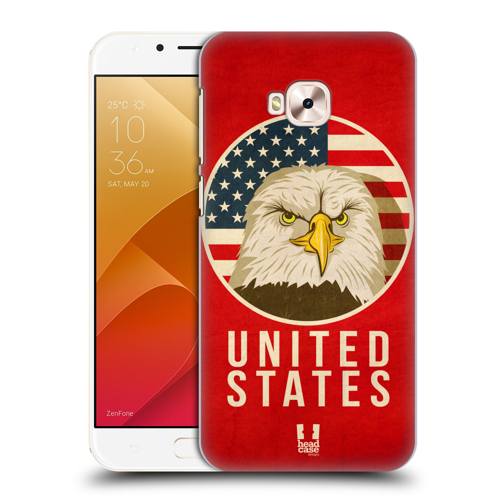 HEAD CASE plastový obal na mobil Asus Zenfone 4 Selfie Pro ZD552KL vzor Patriotismus zvíře symbol USA OREL
