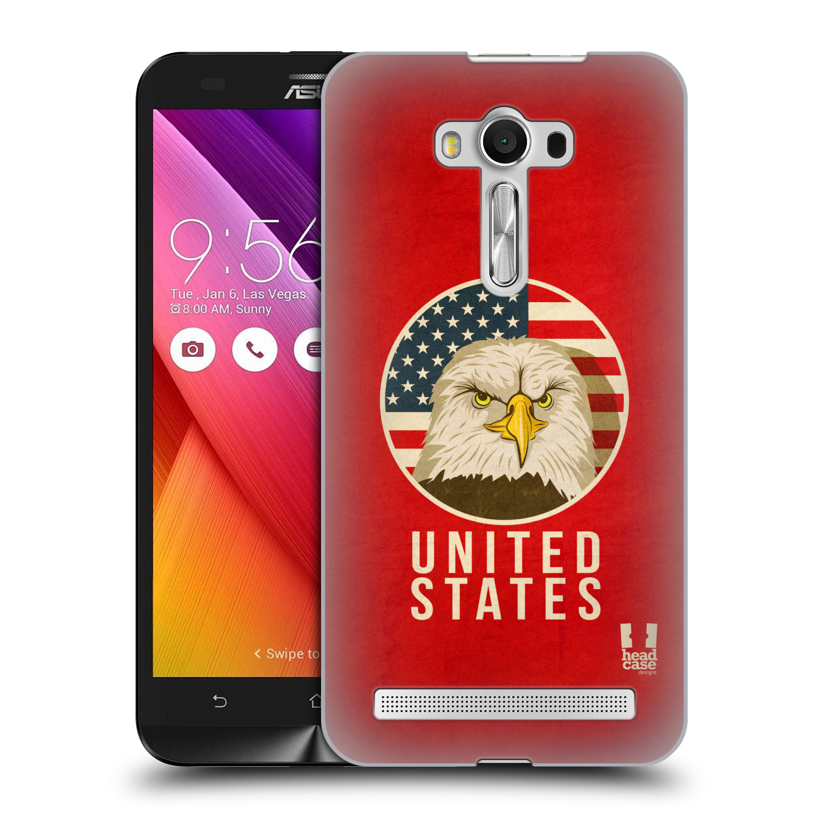 HEAD CASE plastový obal na mobil Asus Zenfone 2 LASER (5,5 displej ZE550KL) vzor Patriotismus zvíře symbol USA OREL