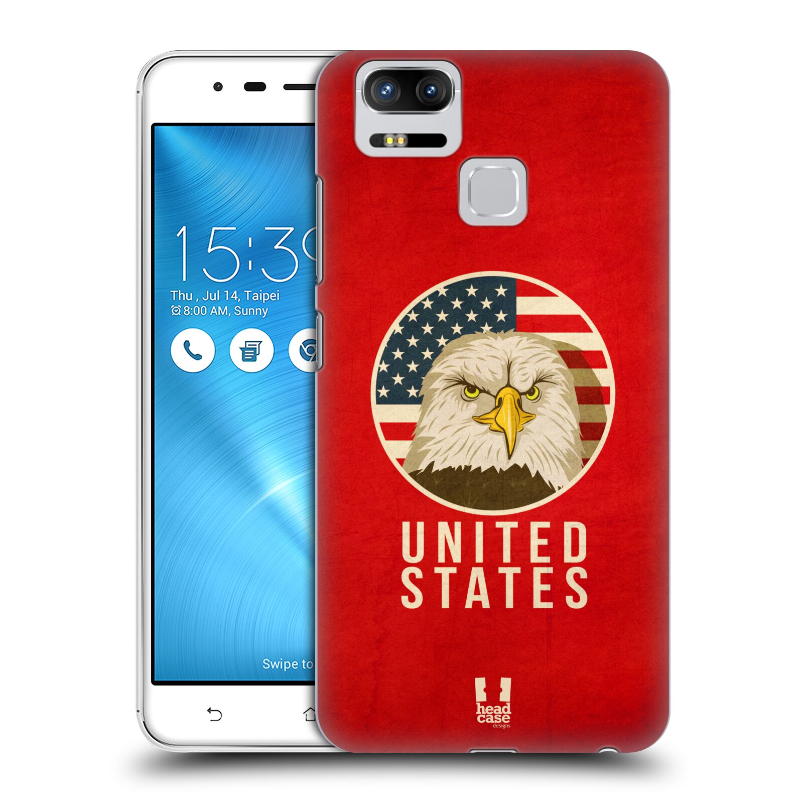 HEAD CASE plastový obal na mobil Asus Zenfone 3 Zoom ZE553KL vzor Patriotismus zvíře symbol USA OREL