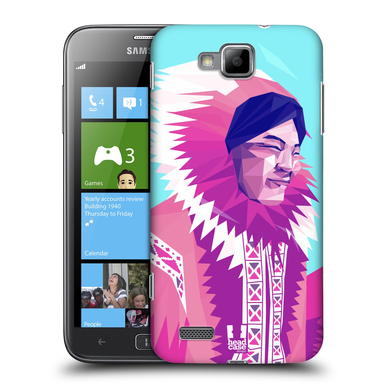 HEAD CASE plastový obal na mobil Samsung ATIV S vzor Lidé světa ESKYMÁK