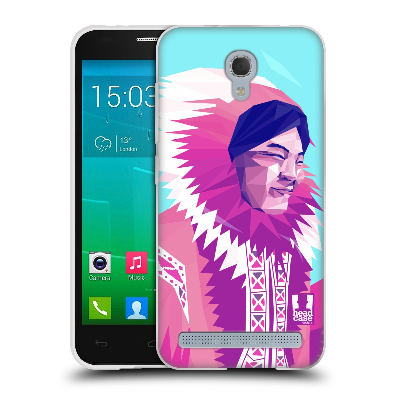 HEAD CASE silikonový obal na mobil Alcatel Idol 2 MINI S 6036Y vzor Lidé světa ESKYMÁK