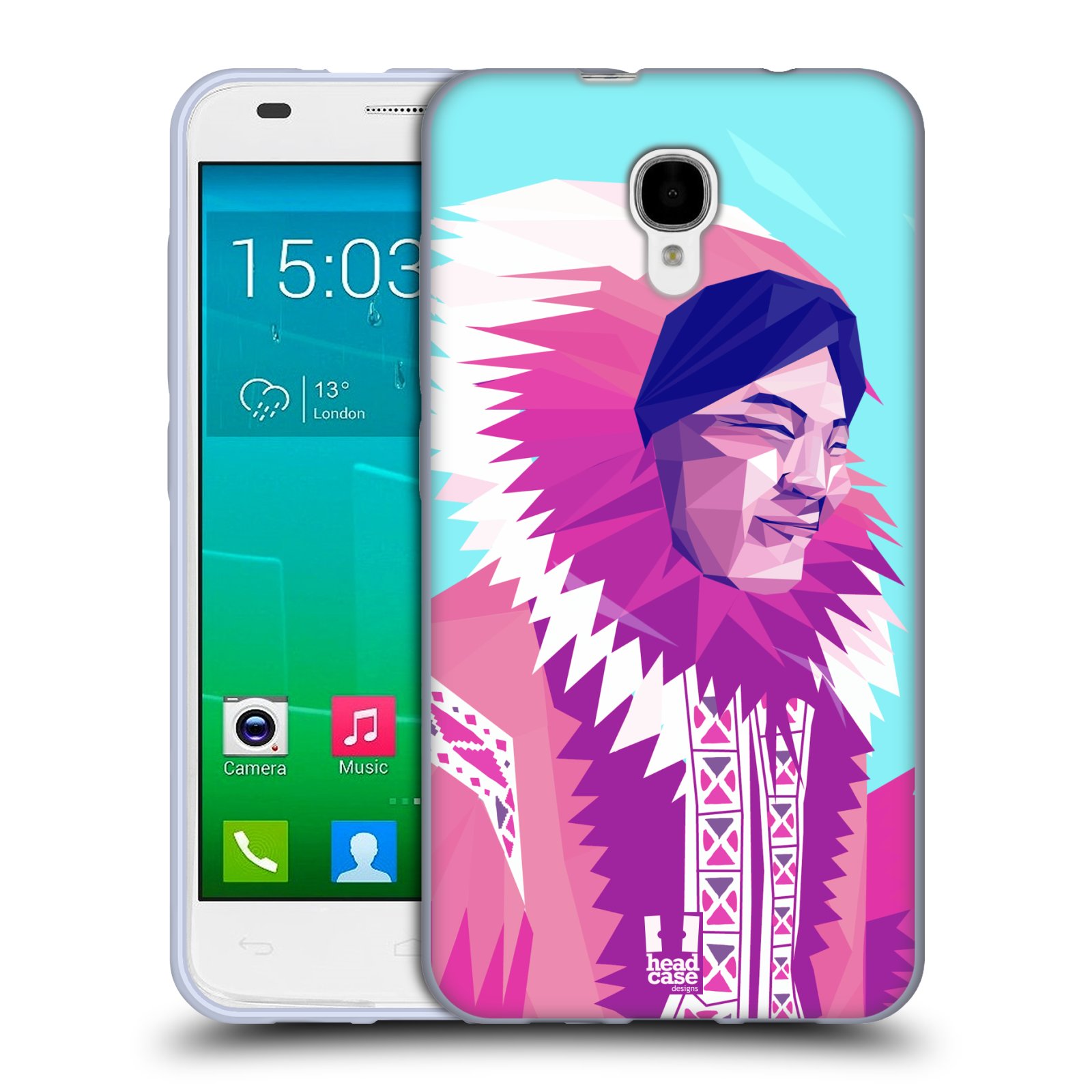 HEAD CASE silikonový obal na mobil Alcatel Idol 2 S OT-6050 vzor Lidé světa ESKYMÁK