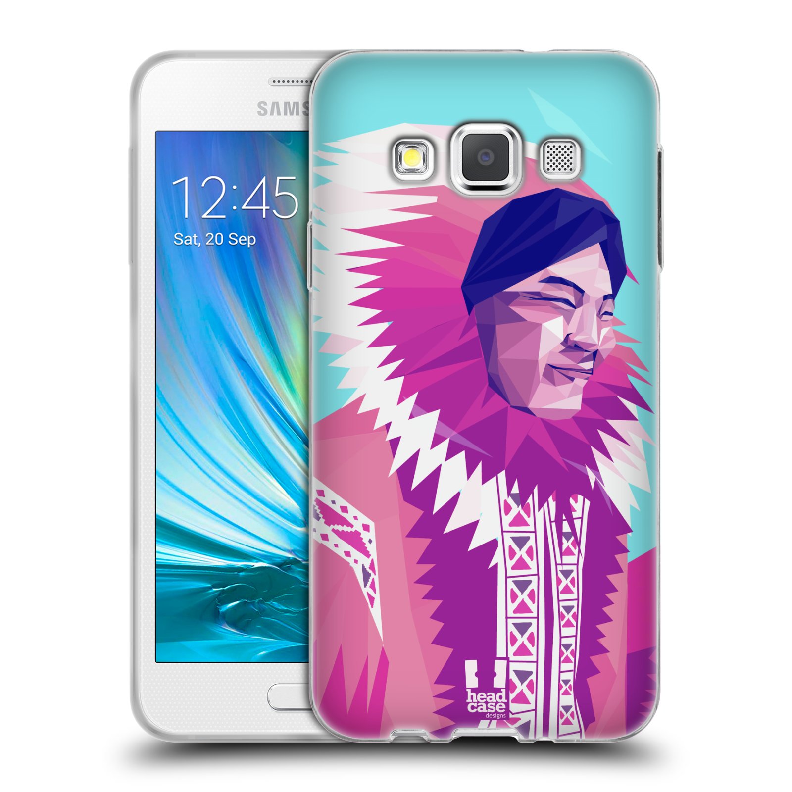 HEAD CASE silikonový obal na mobil Samsung Galaxy A3 vzor Lidé světa ESKYMÁK