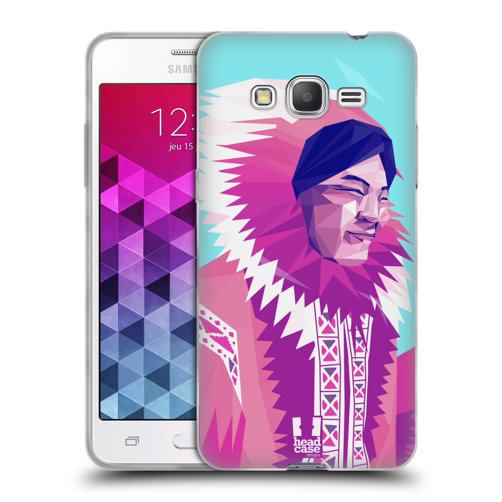 HEAD CASE silikonový obal na mobil Samsung Galaxy GRAND PRIME vzor Lidé světa ESKYMÁK