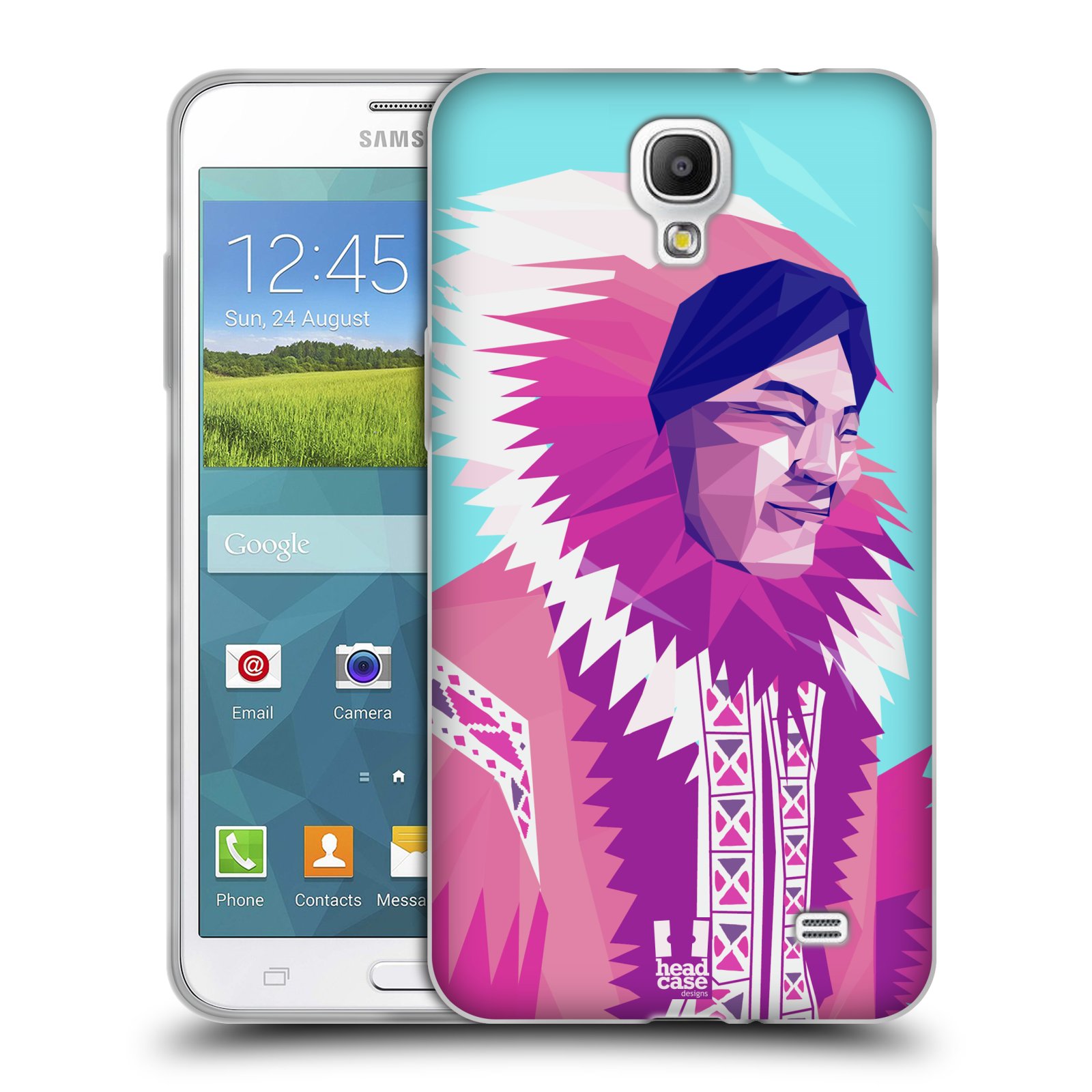 HEAD CASE silikonový obal na mobil Samsung Galaxy Mega 2 vzor Lidé světa ESKYMÁK