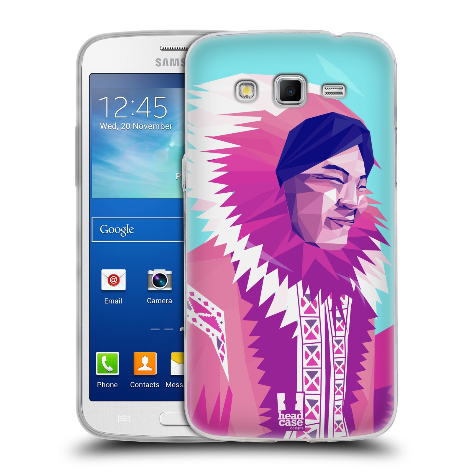 HEAD CASE silikonový obal na mobil Samsung Galaxy GRAND 2 vzor Lidé světa ESKYMÁK