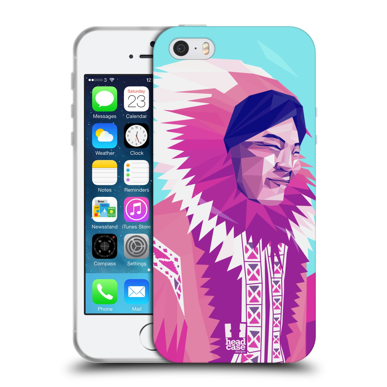 HEAD CASE silikonový obal na mobil Apple Iphone 5/5S vzor Lidé světa ESKYMÁK