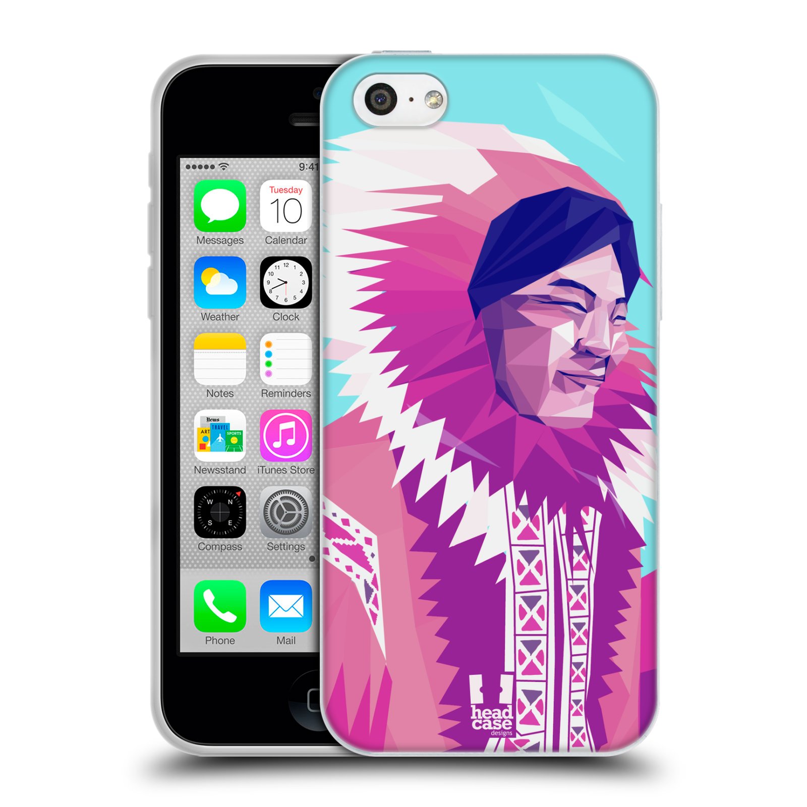 HEAD CASE silikonový obal na mobil Apple Iphone 5C vzor Lidé světa ESKYMÁK