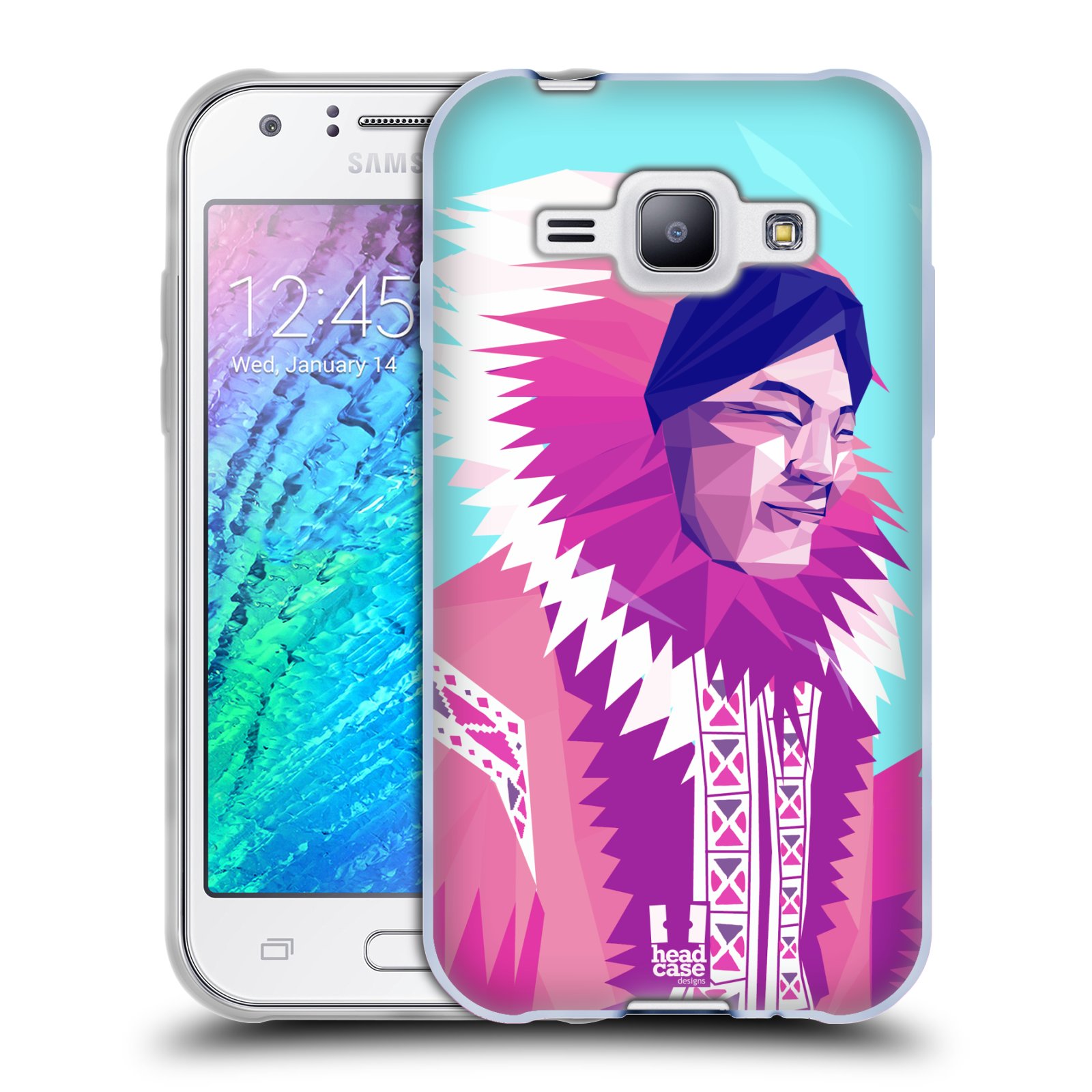HEAD CASE silikonový obal na mobil Samsung Galaxy J1 vzor Lidé světa ESKYMÁK