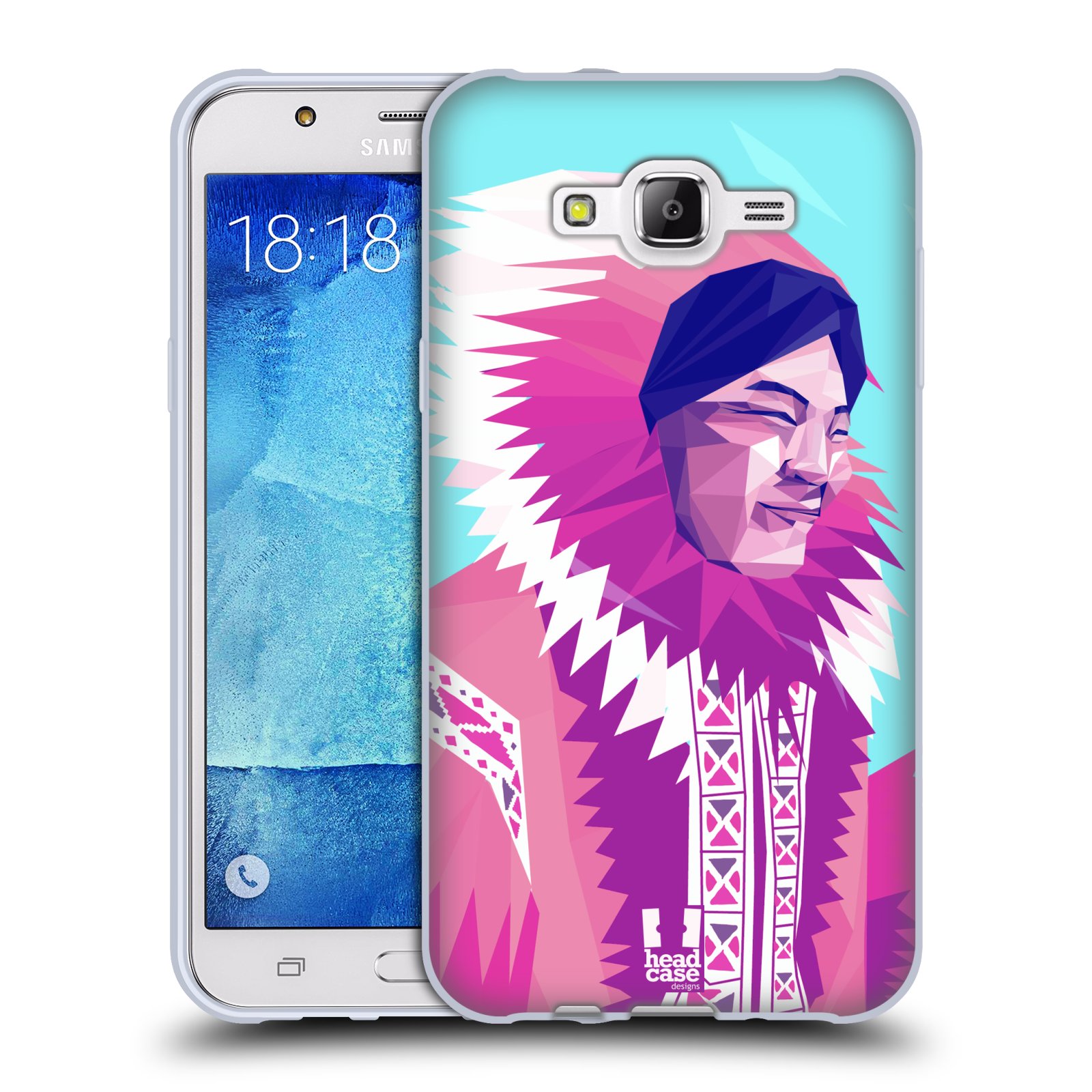HEAD CASE silikonový obal na mobil Samsung Galaxy J7 vzor Lidé světa ESKYMÁK