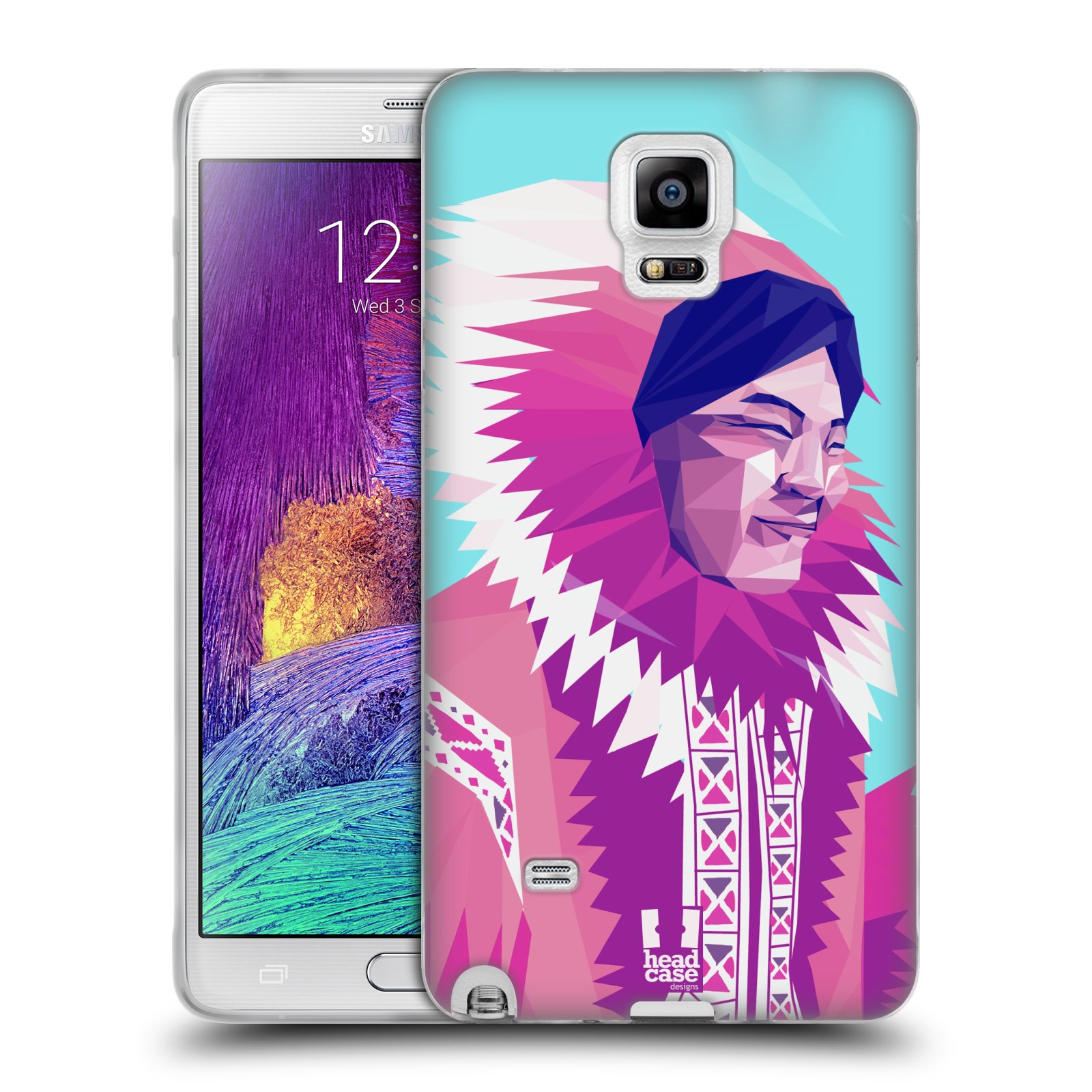 HEAD CASE silikonový obal na mobil Samsung Galaxy Note 4 (N910) vzor Lidé světa ESKYMÁK