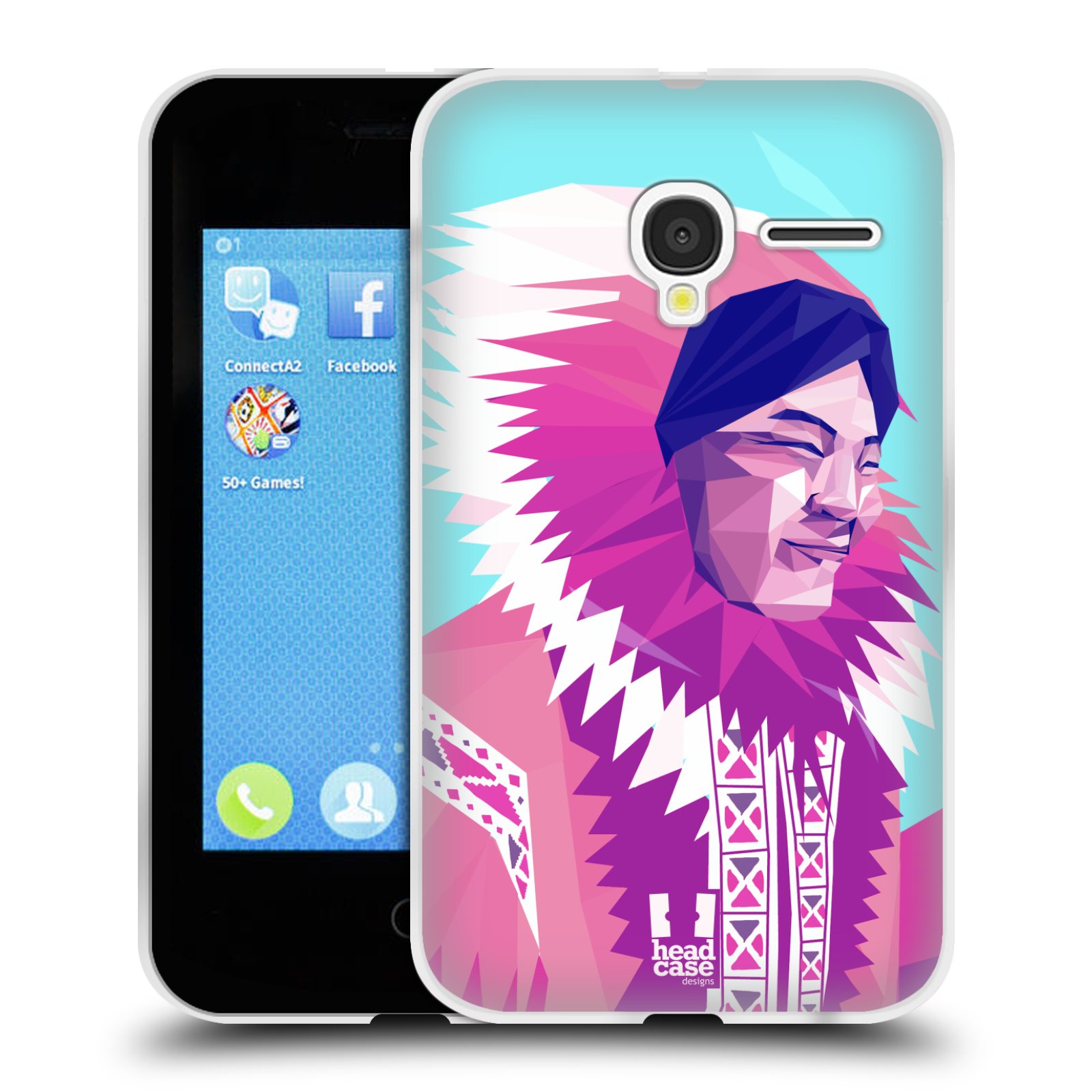 HEAD CASE silikonový obal na mobil Alcatel PIXI 3 OT-4022D (3,5 palcový displej) vzor Lidé světa ESKYMÁK