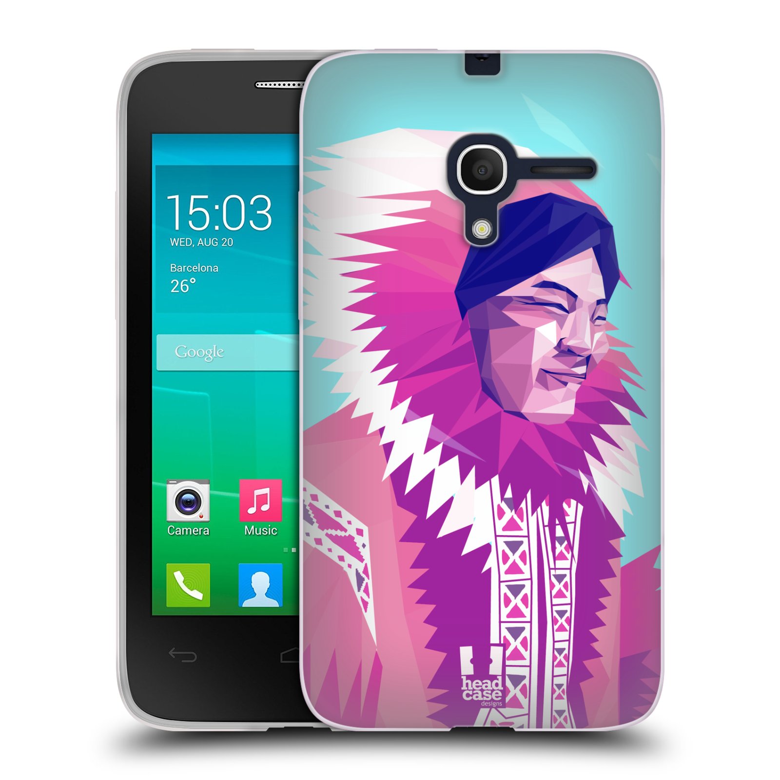 HEAD CASE silikonový obal na mobil Alcatel POP D3 OT-4035D vzor Lidé světa ESKYMÁK