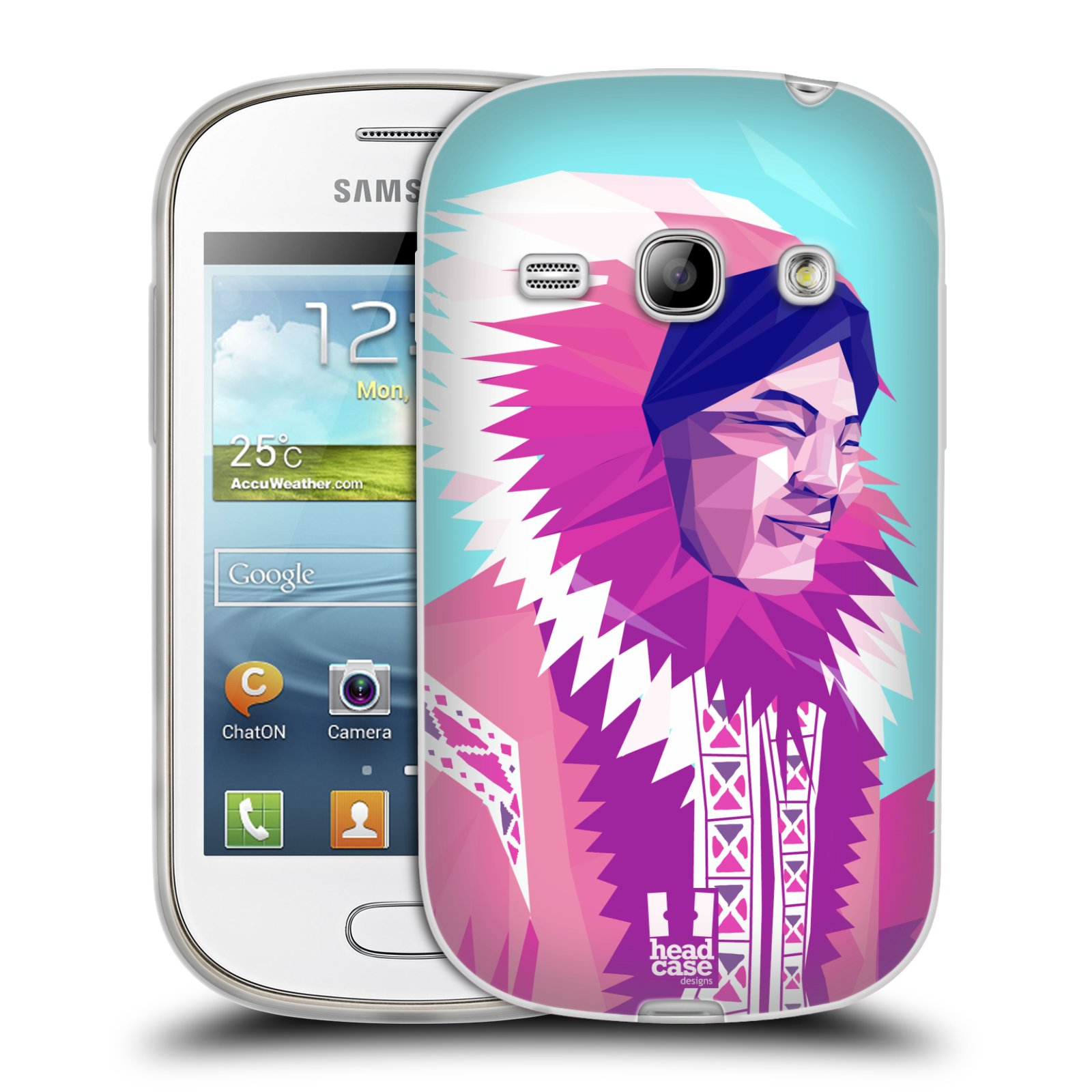 HEAD CASE silikonový obal na mobil Samsung Galaxy FAME vzor Lidé světa ESKYMÁK