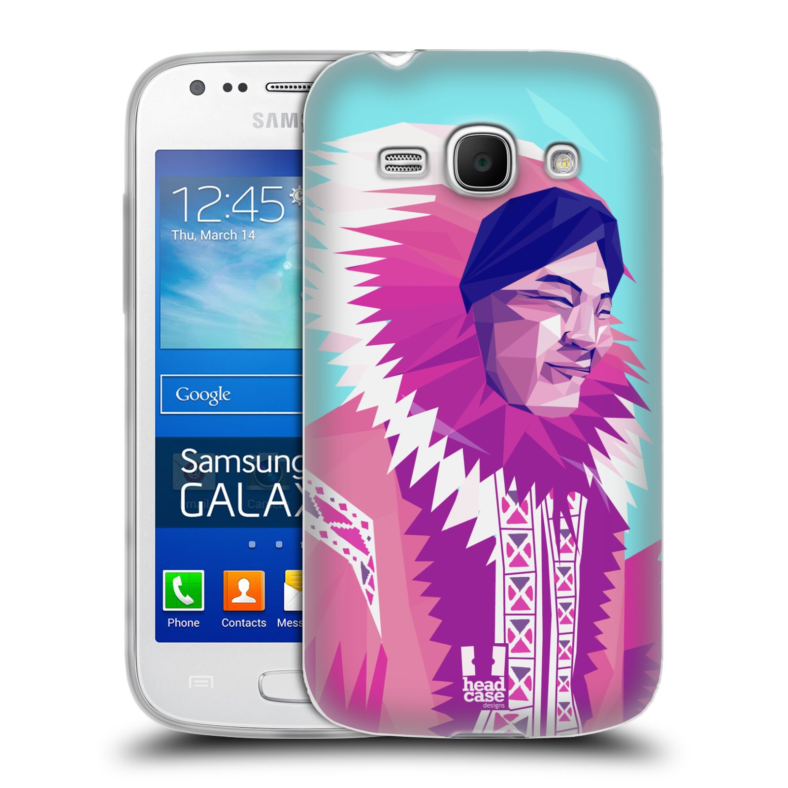 HEAD CASE silikonový obal na mobil Samsung Galaxy Ace 3 vzor Lidé světa ESKYMÁK