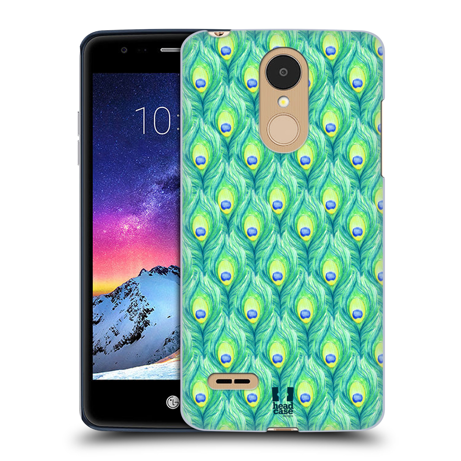 HEAD CASE plastový obal na mobil LG K9 / K8 2018 vzor Paví pírka barevná ZELENÁ