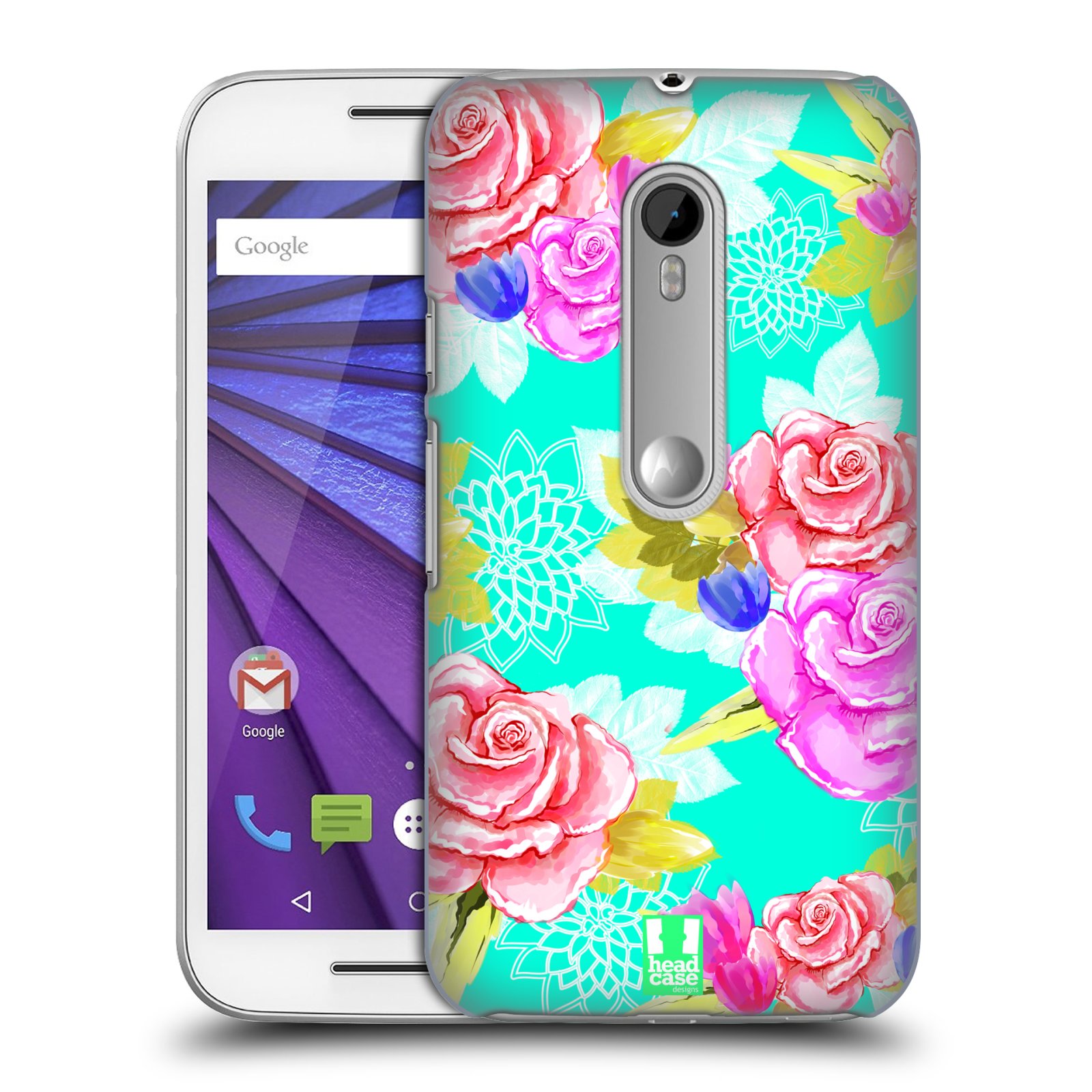 HEAD CASE DESIGNS PAINTED FLOWERS HARD BACK CASE FOR MOTOROLA PHONES 1