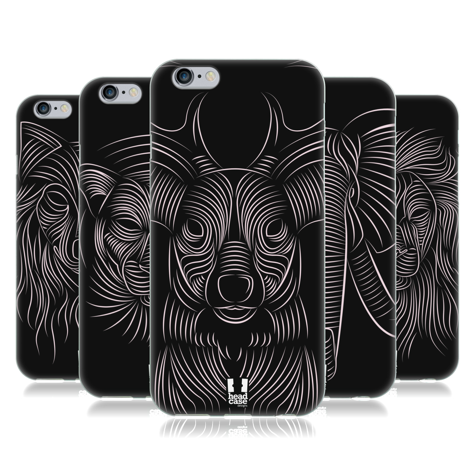 HEAD-CASE-DESIGNS-PIN-STRIPE-ANIMALS-SOFT-GEL-CASE-FOR-APPLE-iPHONE-PHONES