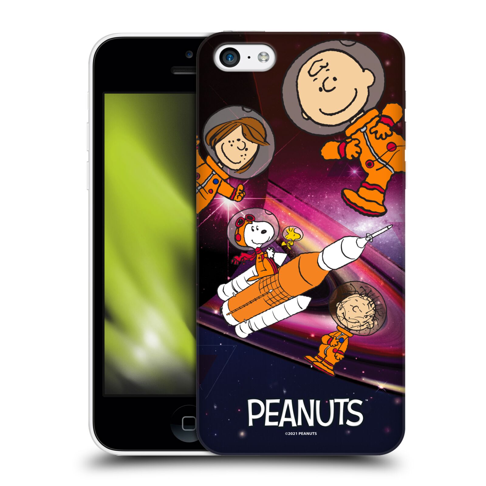 Zadní obal pro mobil Apple Iphone 5C - HEAD CASE - Snoopy - Pejsek Snoopy a jeho kamarádi ve vesmíru