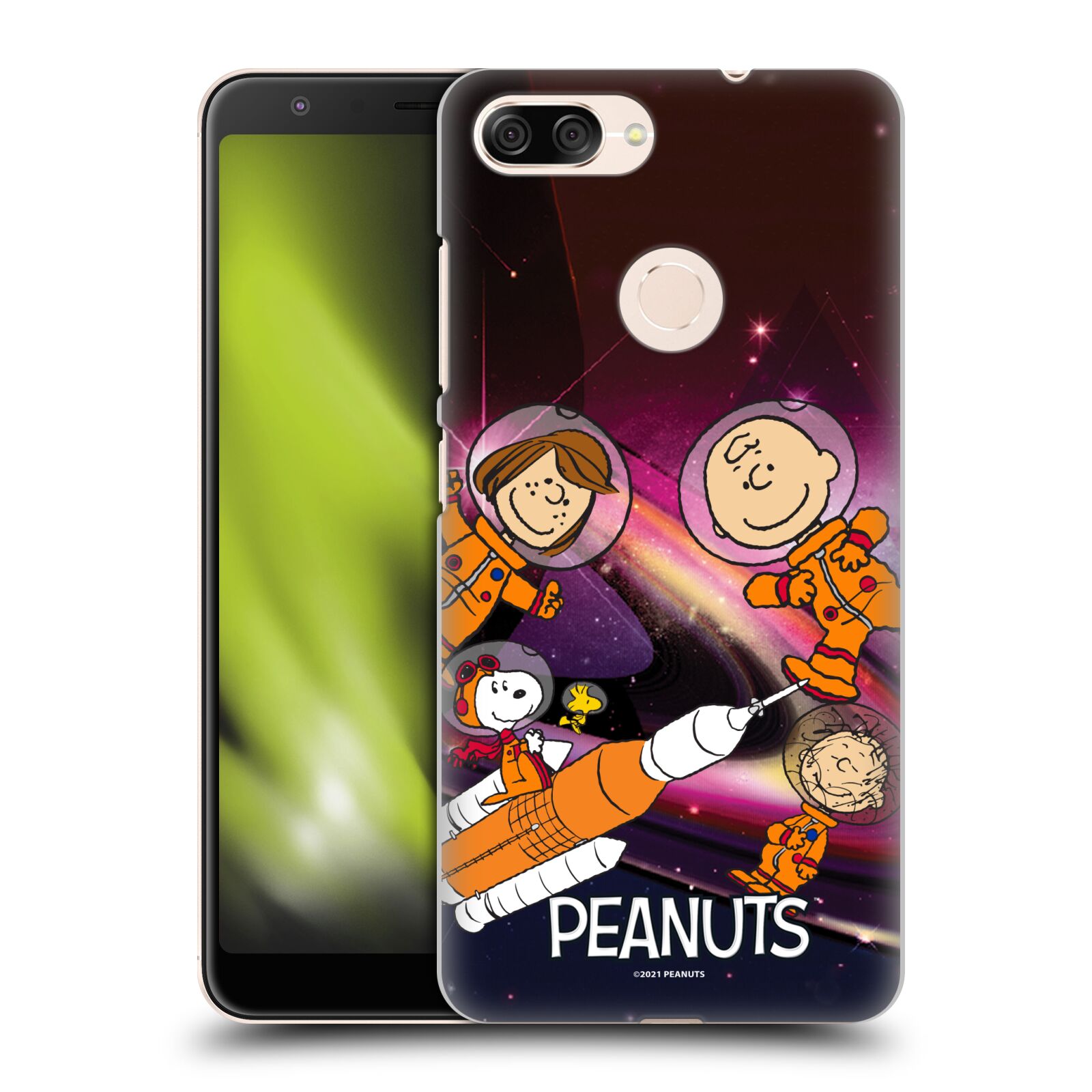 Zadní obal pro mobil Asus Zenfone Max Plus (M1) - HEAD CASE - Snoopy - Pejsek Snoopy a jeho kamarádi ve vesmíru
