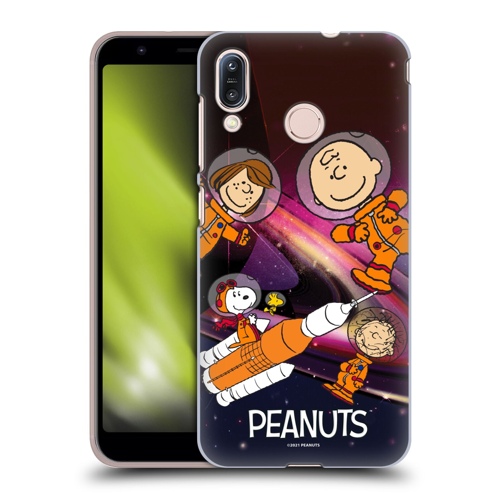 Zadní obal pro mobil Asus Zenfone Max (M1) ZB555KL - HEAD CASE - Snoopy - Pejsek Snoopy a jeho kamarádi ve vesmíru