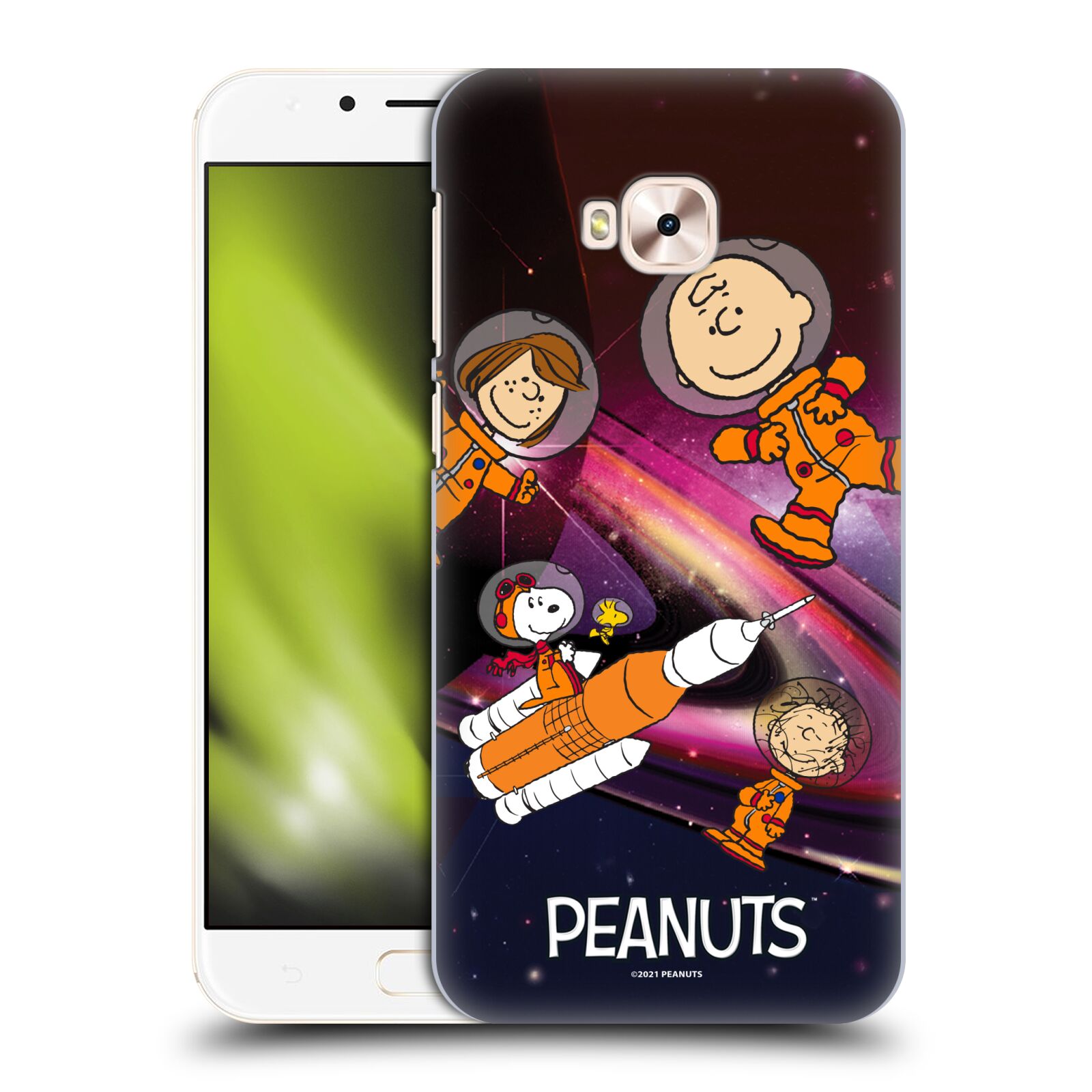 Zadní obal pro mobil Asus Zenfone 4 Selfie Pro ZD552KL - HEAD CASE - Snoopy - Pejsek Snoopy a jeho kamarádi ve vesmíru