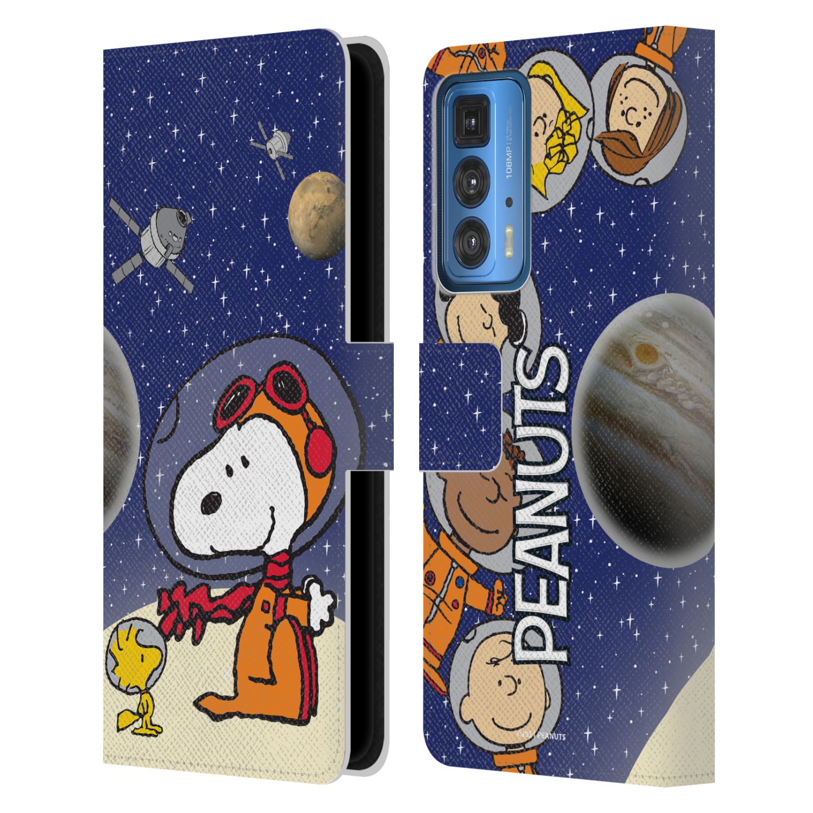 Pouzdro na mobil Motorola EDGE 20 PRO - HEAD CASE - Peanuts Snoopy ve vesmíru 2