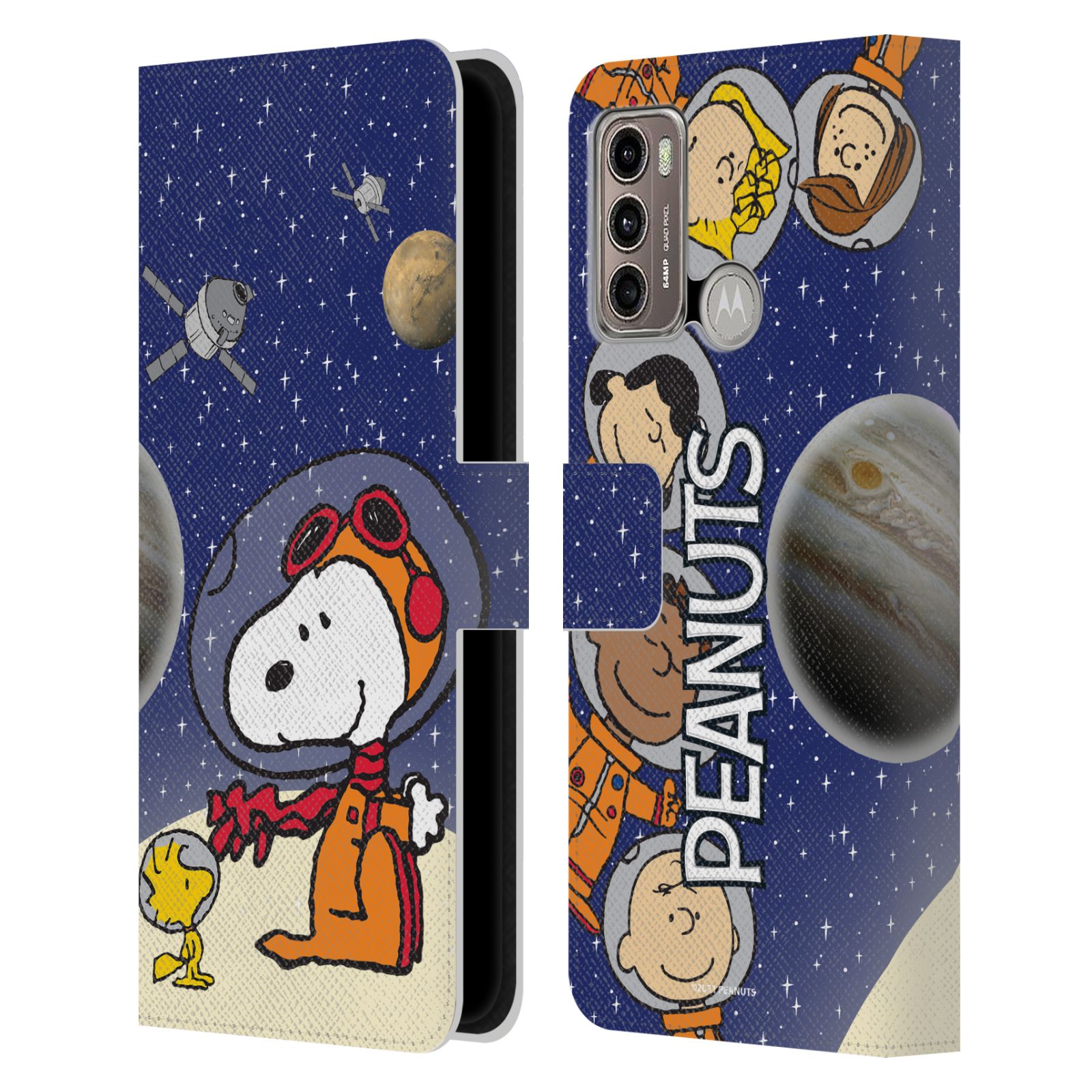 Pouzdro na mobil Motorola Moto G60 - HEAD CASE - Peanuts Snoopy ve vesmíru 2
