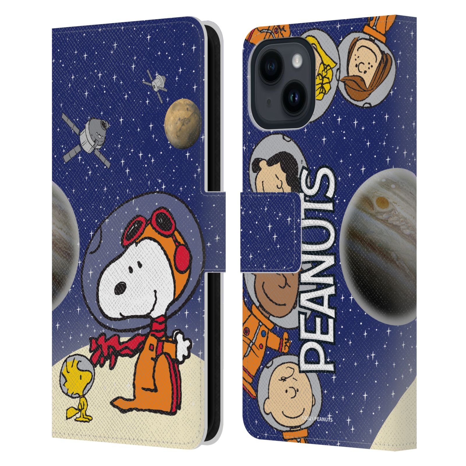 Pouzdro na mobil Apple Iphone 15 - HEAD CASE - Peanuts Snoopy ve vesmíru 2
