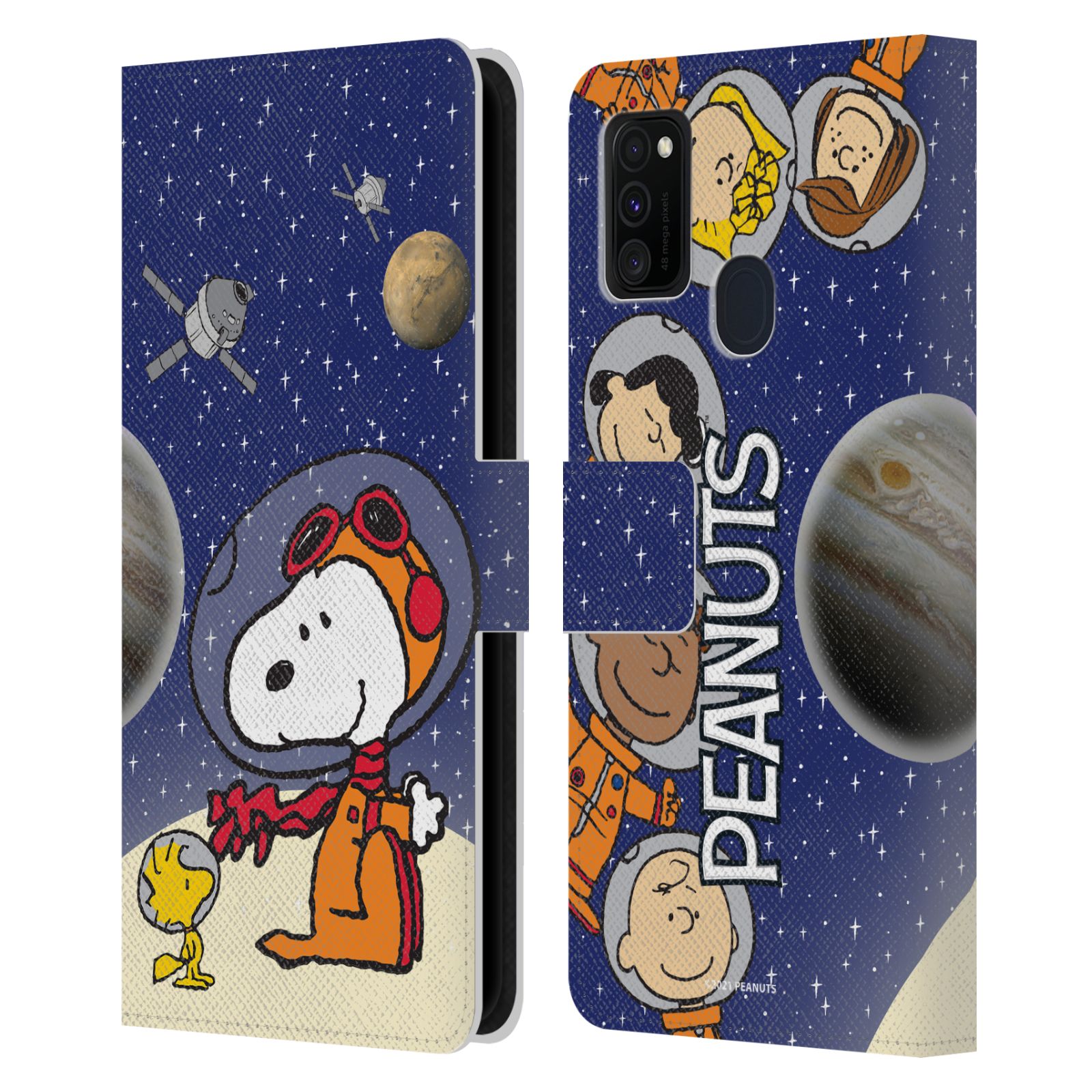 Pouzdro na mobil Samsung Galaxy M21 - HEAD CASE - Peanuts Snoopy ve vesmíru 2