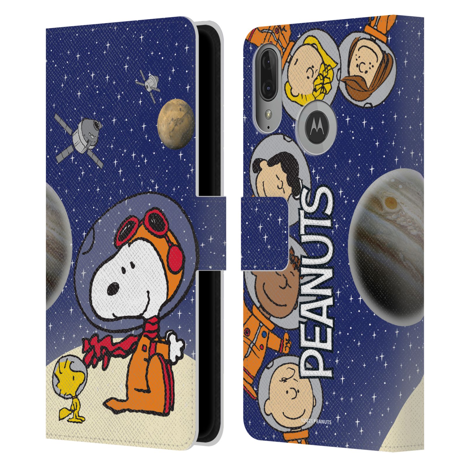 Pouzdro na mobil Motorola Moto E6 PLUS  - HEAD CASE - Peanuts Snoopy ve vesmíru 2