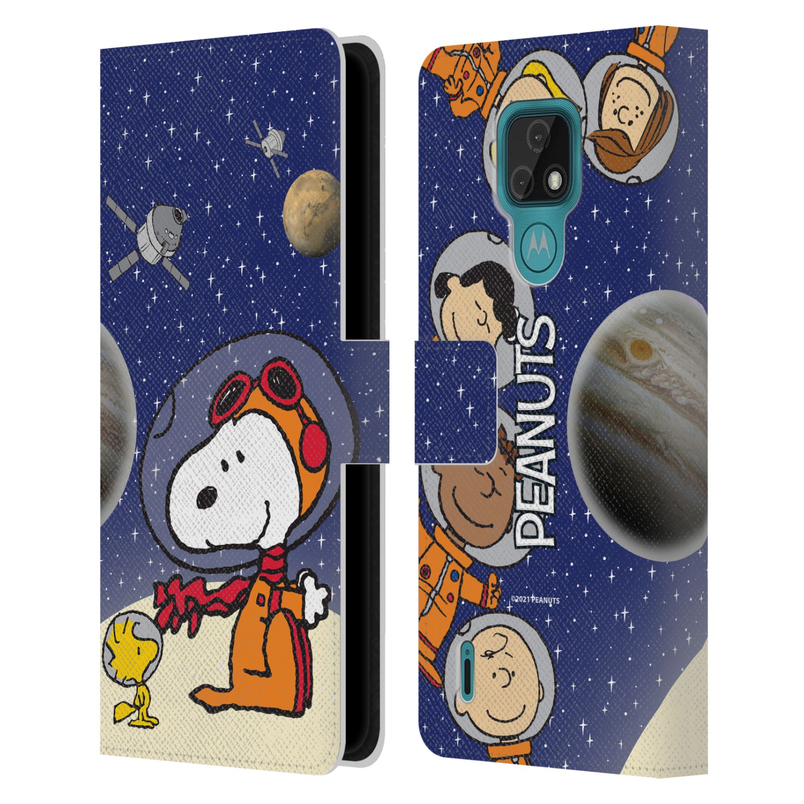 Pouzdro na mobil Motorola Moto E7 - HEAD CASE - Peanuts Snoopy ve vesmíru 2