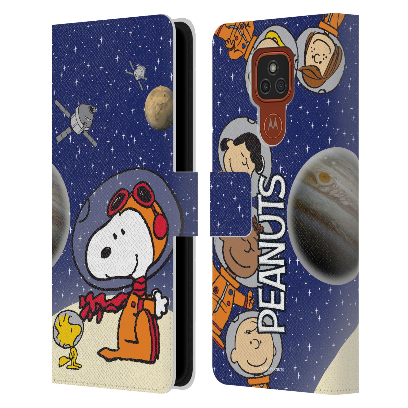 Pouzdro na mobil Motorola Moto E7 Plus - HEAD CASE - Peanuts Snoopy ve vesmíru 2