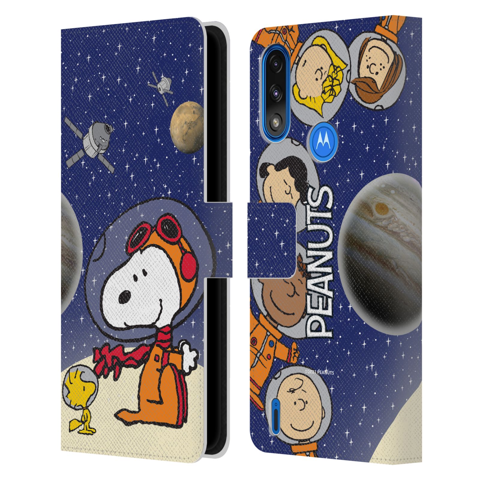 Pouzdro na mobil Motorola Moto E7 POWER - HEAD CASE - Peanuts Snoopy ve vesmíru 2