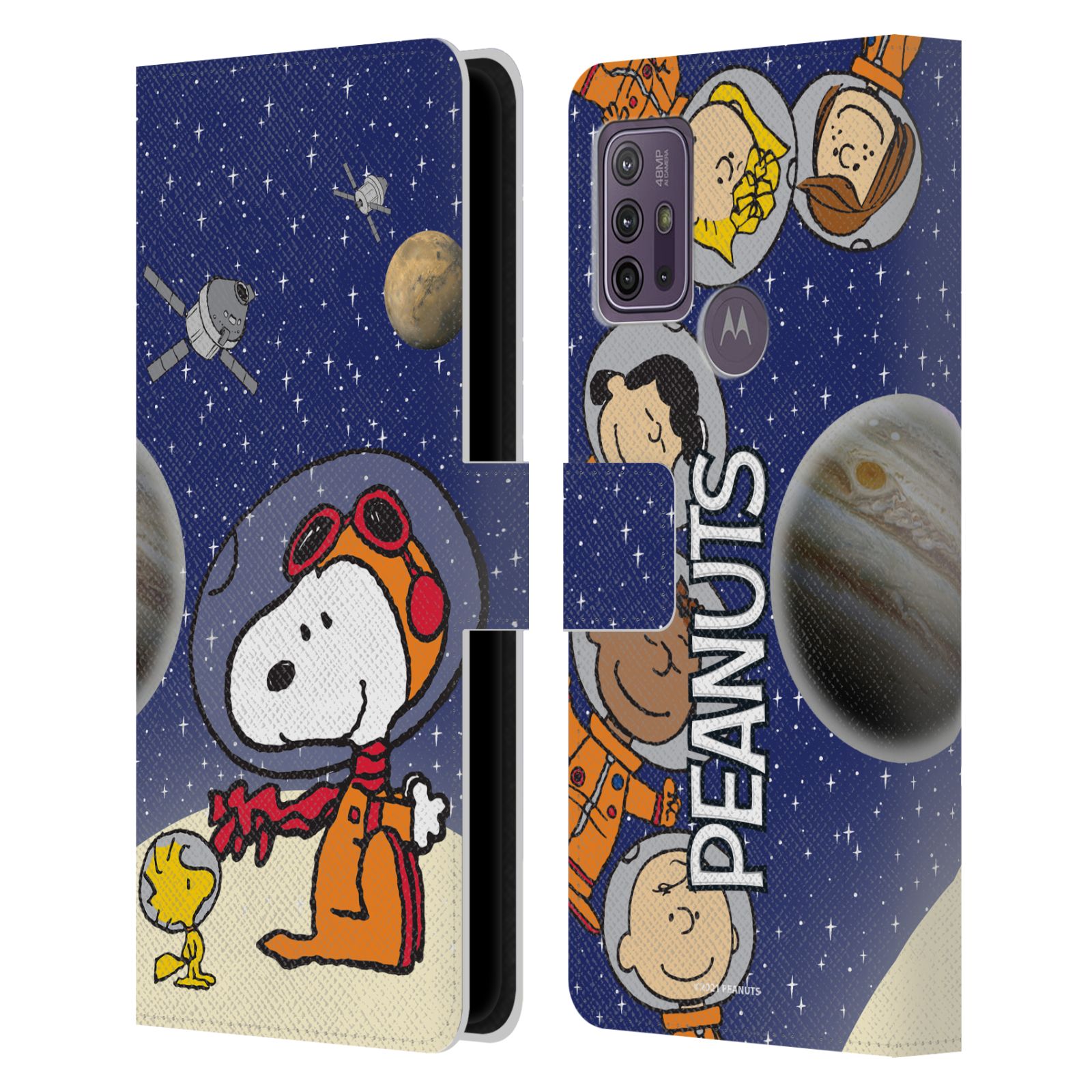 Pouzdro na mobil Motorola Moto G10 / G30 - HEAD CASE - Peanuts Snoopy ve vesmíru 2