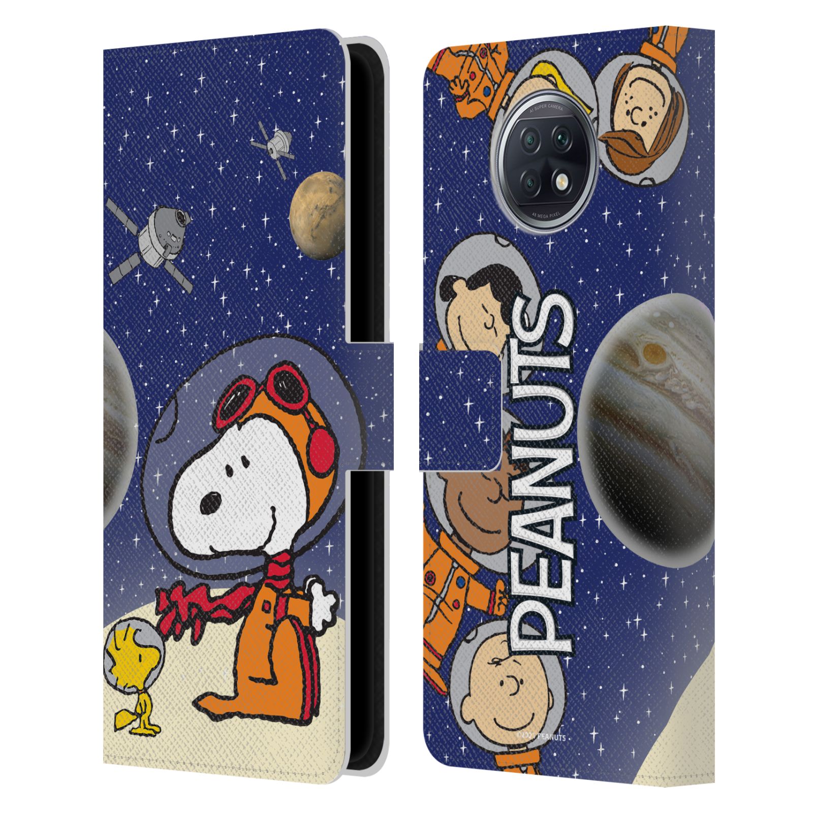 Pouzdro na mobil Xiaomi Redmi Note 9T - HEAD CASE - Peanuts Snoopy ve vesmíru 2