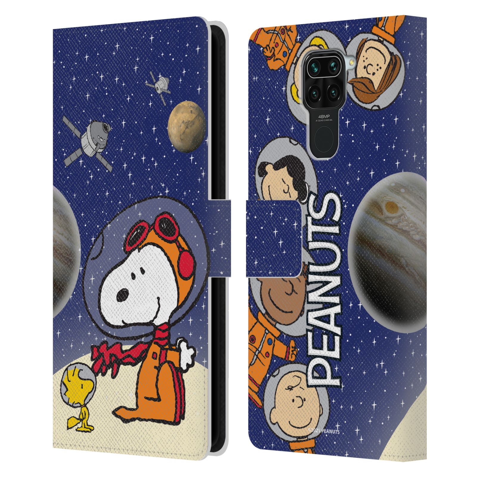 Pouzdro na mobil Xiaomi Redmi Note 9  - HEAD CASE - Peanuts Snoopy ve vesmíru 2