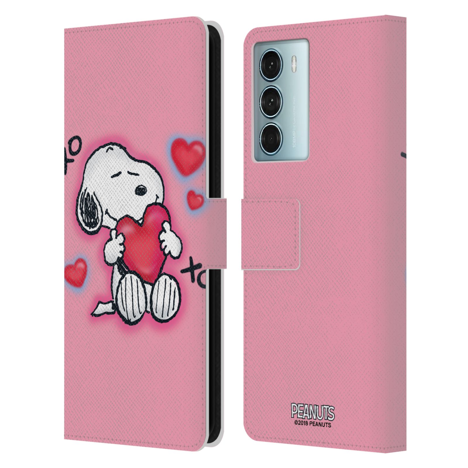 Pouzdro na mobil Motorola Moto G200 5G - HEAD CASE - Peanuts - Snoopy a srdíčka