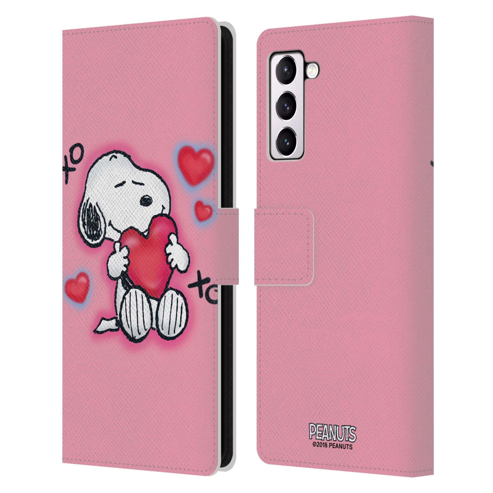 Pouzdro na mobil Samsung Galaxy S21+ 5G  - HEAD CASE - Peanuts - Snoopy a srdíčka
