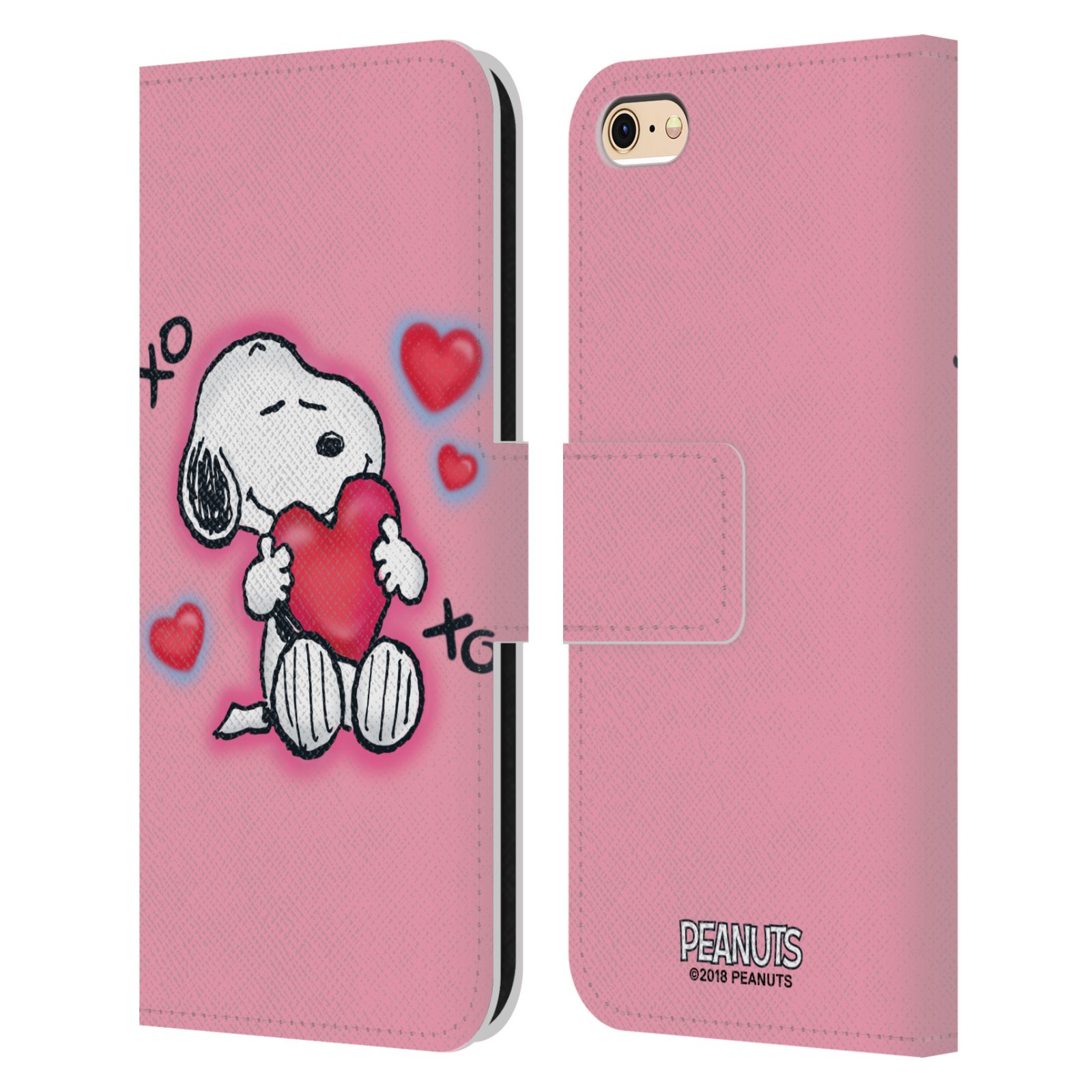 Pouzdro na mobil Apple Iphone 6 / 6S - HEAD CASE - Peanuts - Snoopy a srdíčka