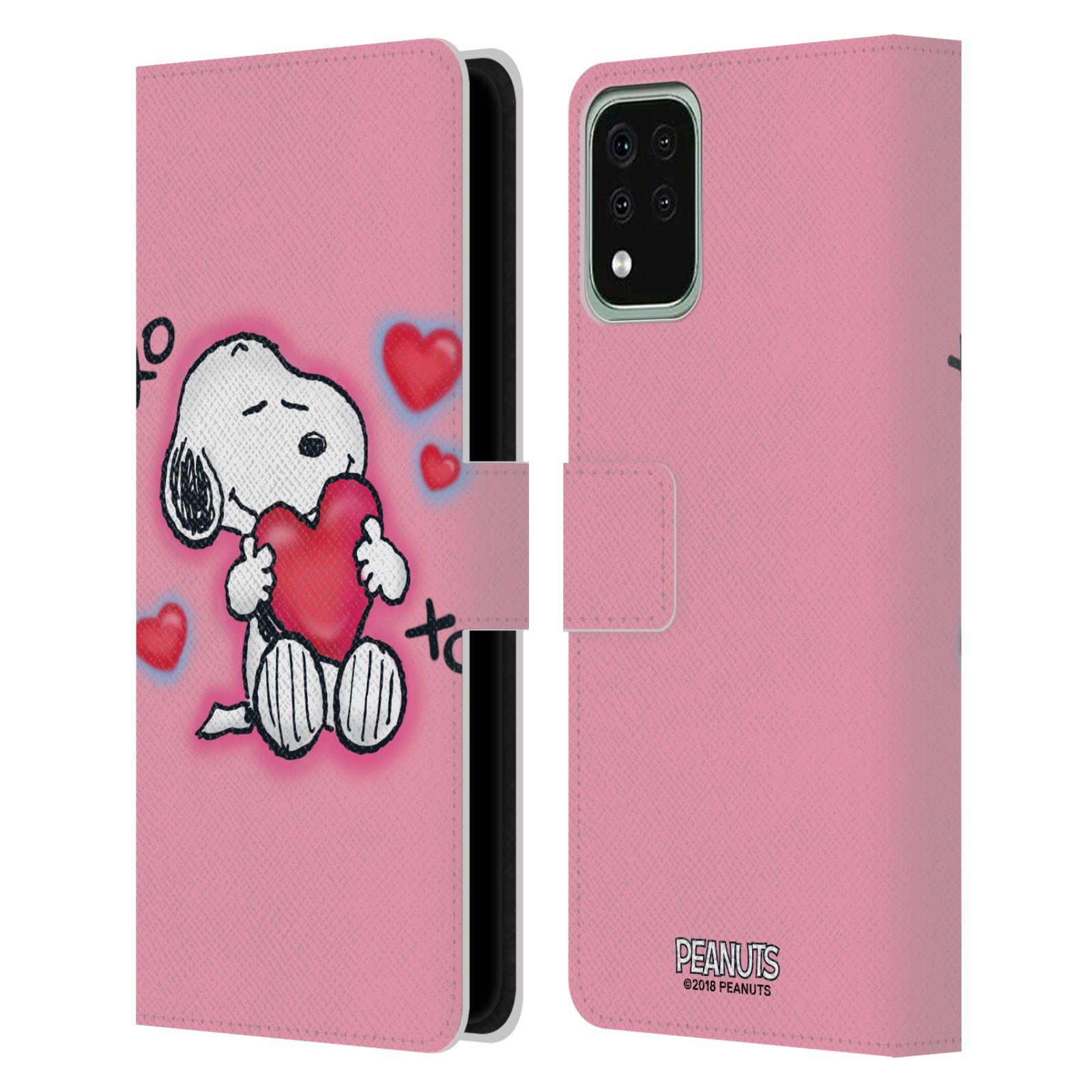 Pouzdro na mobil LG K42 / K52 / K62 - HEAD CASE - Peanuts - Snoopy a srdíčka