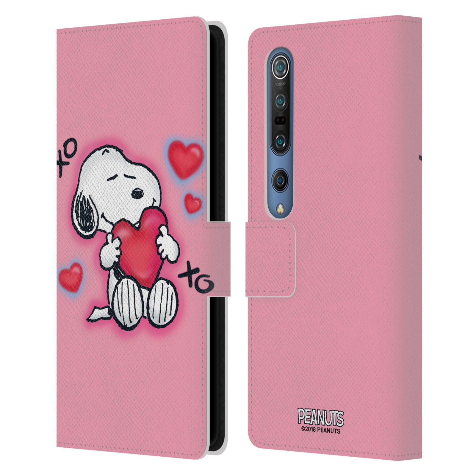 Pouzdro na mobil Xiaomi Mi 10 / Mi 10 Pro  - HEAD CASE - Peanuts - Snoopy a srdíčka