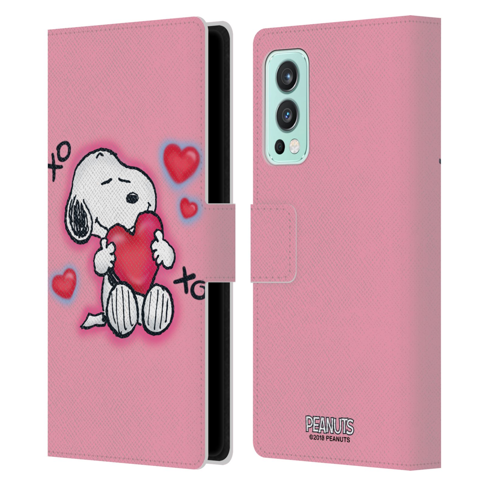Pouzdro na mobil OnePlus Nord 2 5G - HEAD CASE - Peanuts - Snoopy a srdíčka
