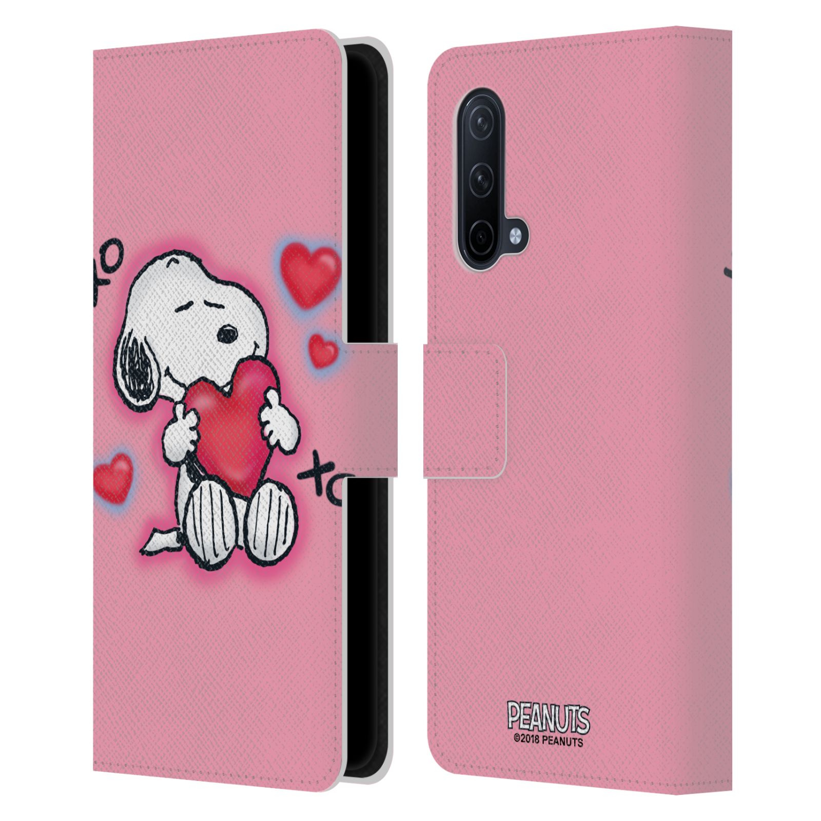 Pouzdro na mobil OnePlus Nord CE 5G - HEAD CASE - Peanuts - Snoopy a srdíčka