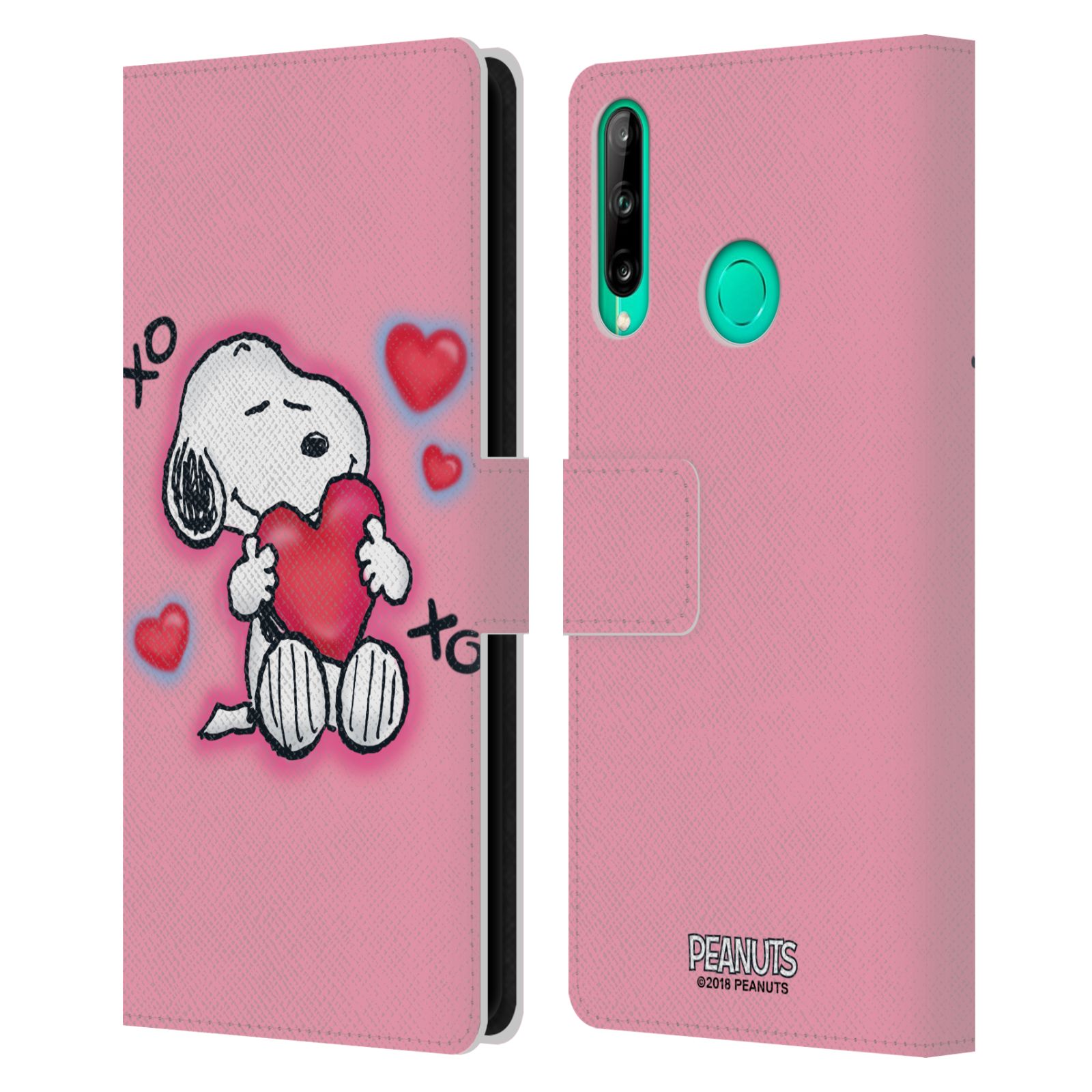Pouzdro na mobil Huawei P40 LITE E - HEAD CASE - Peanuts - Snoopy a srdíčka